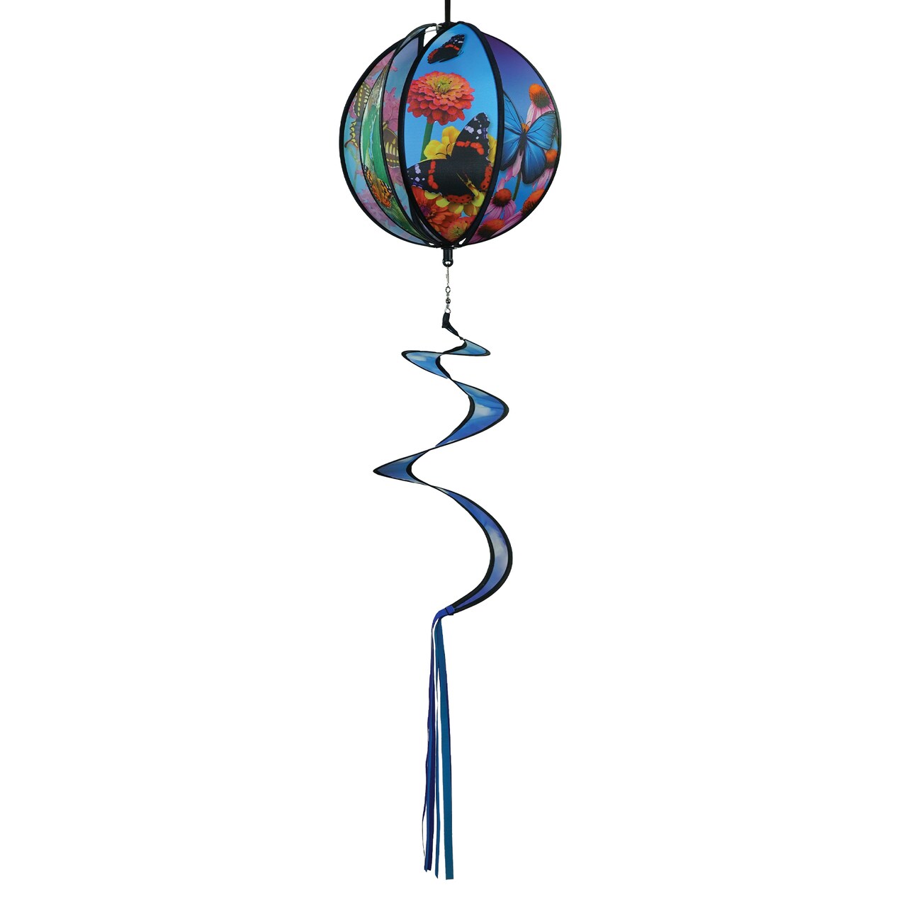 In the Breeze 11-inch Butterfly Hanging Ball Spinner, Wind Spinner, 2486